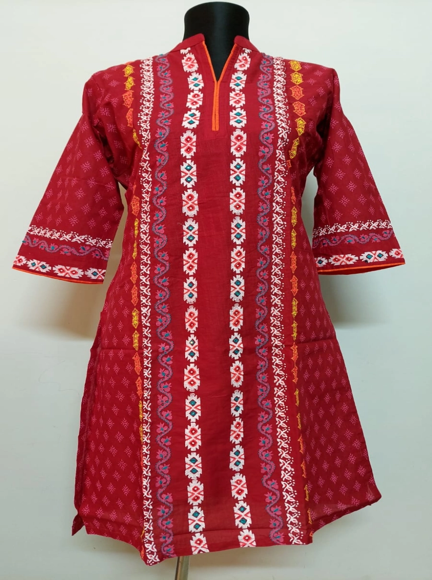 Chai Time Graphic Print Kurti