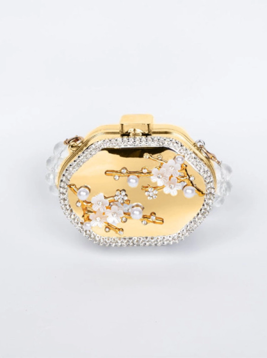 Luxe Pearl-Handle Quilted Bag