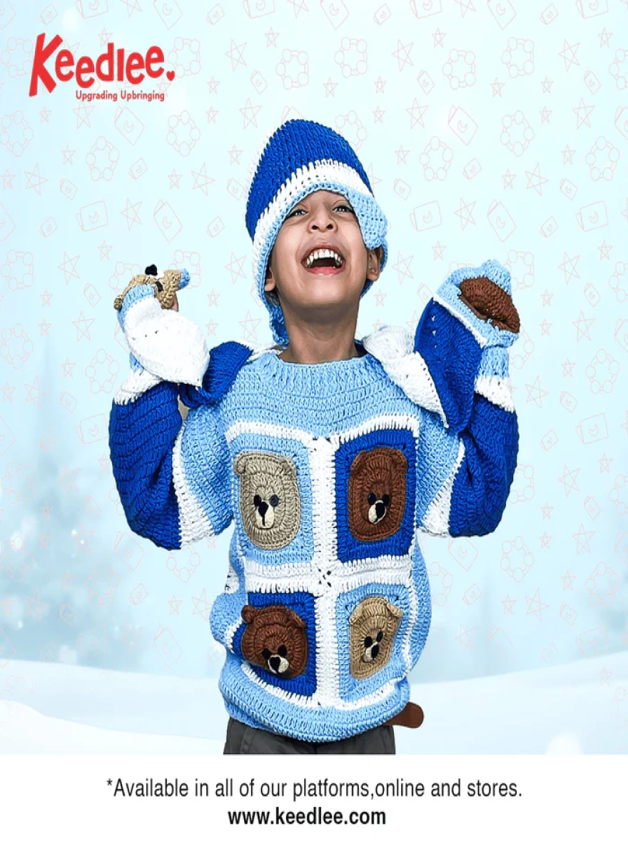 Woolen Teddy Combo Set