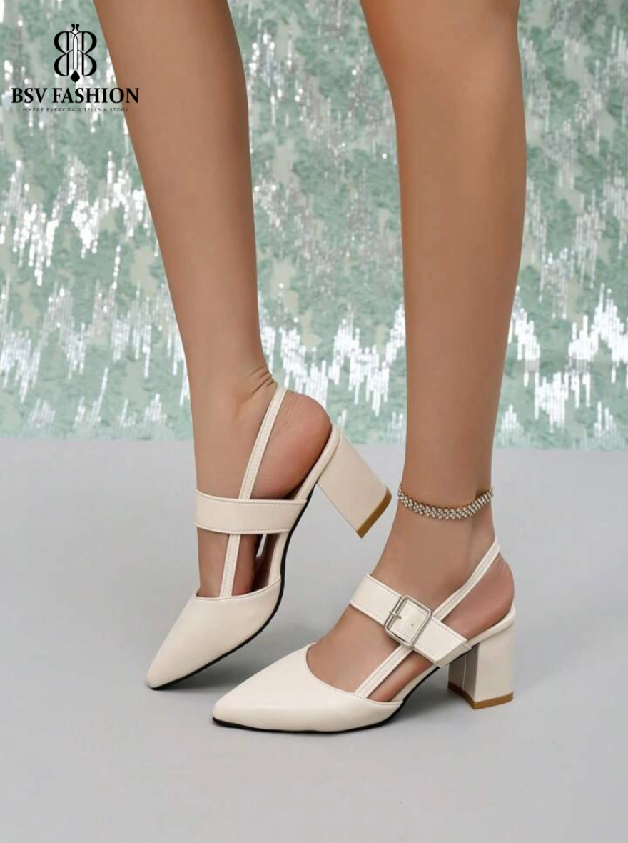 Trendy 2.5-Inch Belted Box Heel Sandals