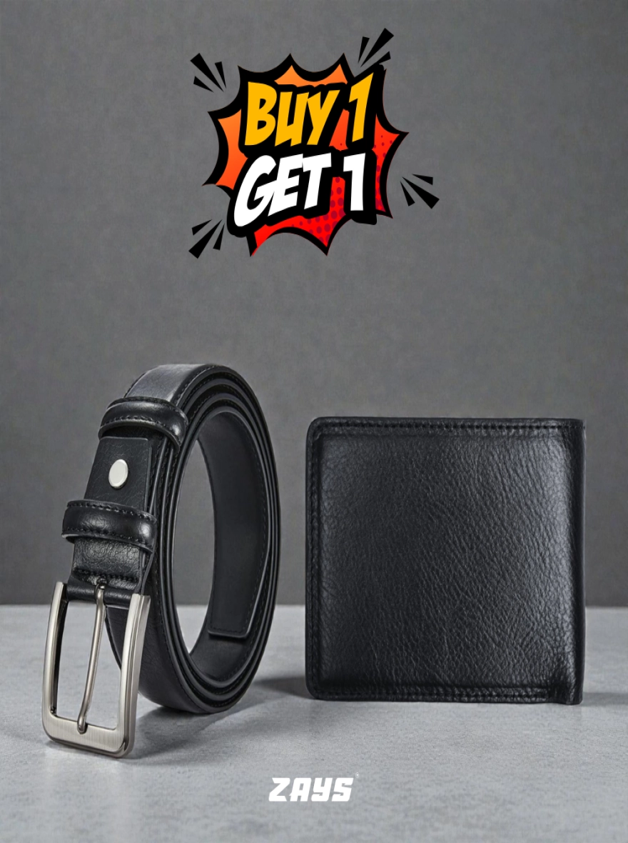Zays Premium Leather Wallet & Belt Combo Offer 106