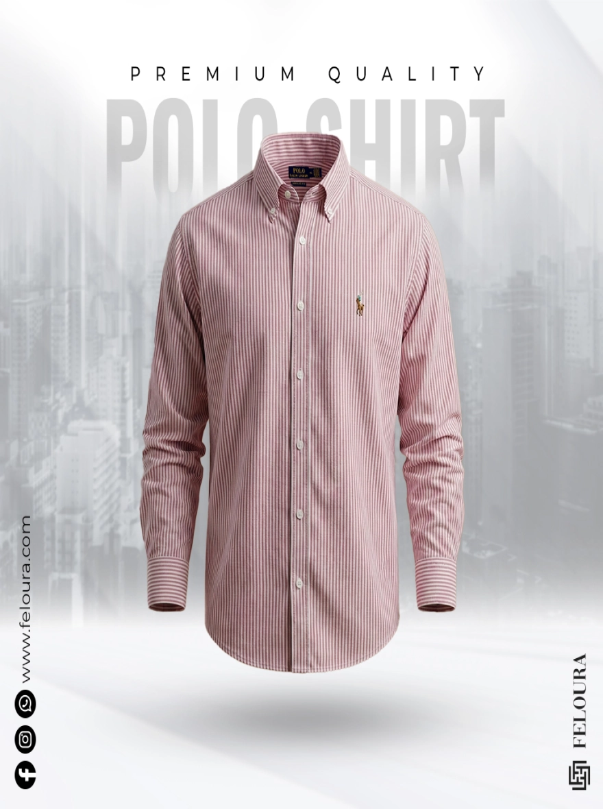RL Premium Peach Stripe Shirt