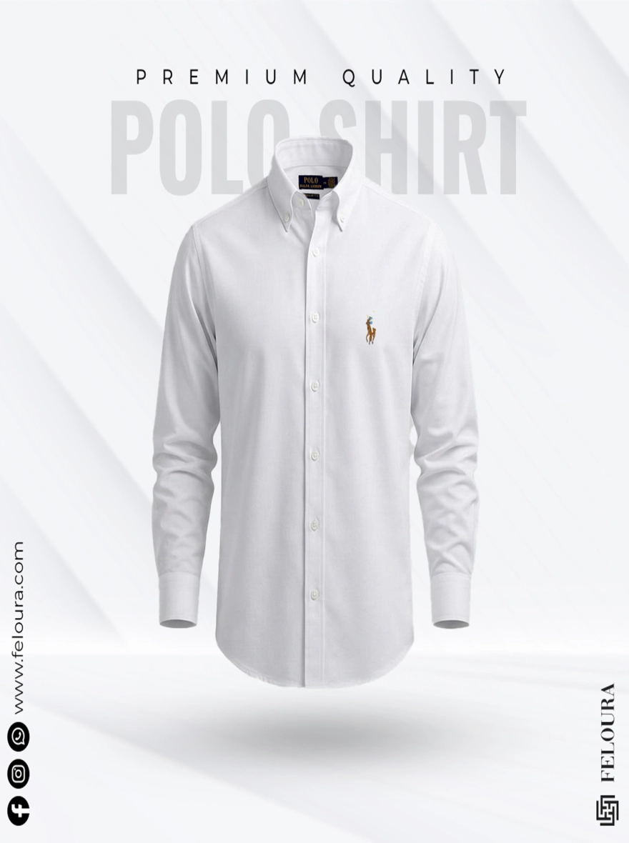 RL Premium White Solid Shirt