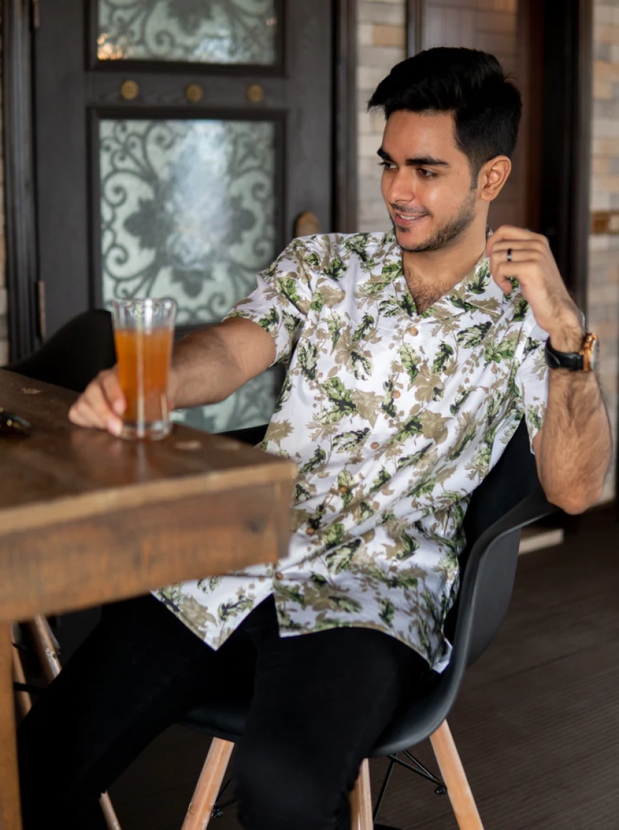 The Green Floral Print Shirt