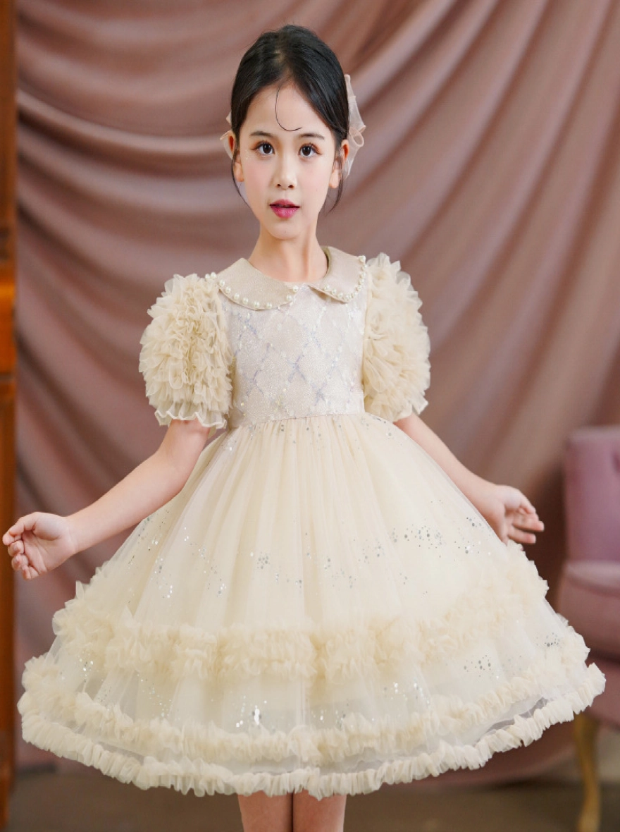 Imported China Princess White Luxury Frock