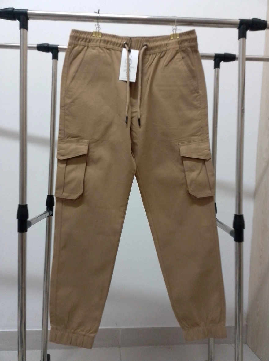 Men's Essential Twill Cargo Jogger Pants