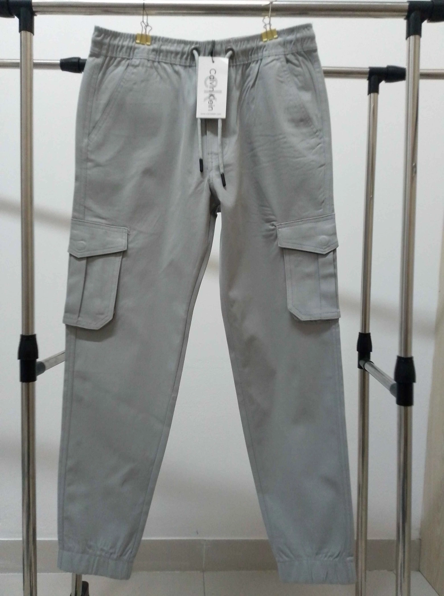 Men's Slim-Fit Cotton Twill Cargo Jogger Pants
