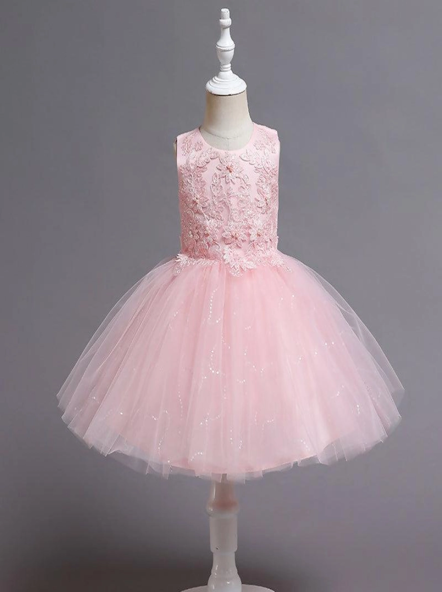 Imported China Pink Flare Princess Premium Frock