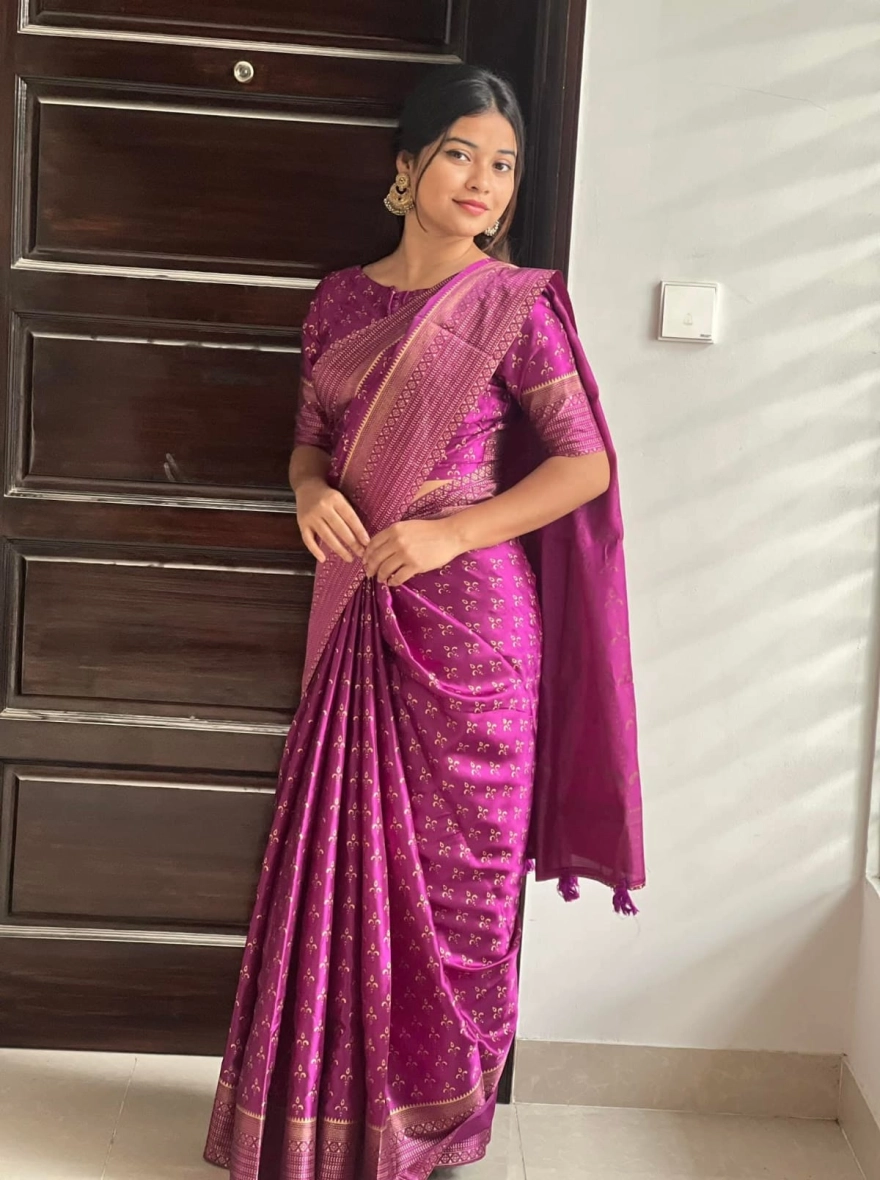 Women's Exclusive Designer Screen Print Japani Silk Saree - Multi-Color