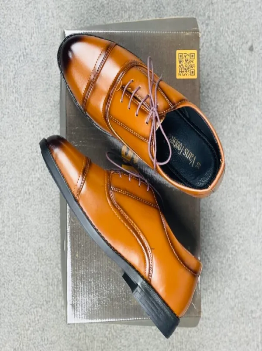 Premium Oxford Plain-Chocolate-Formal Shoes-Men