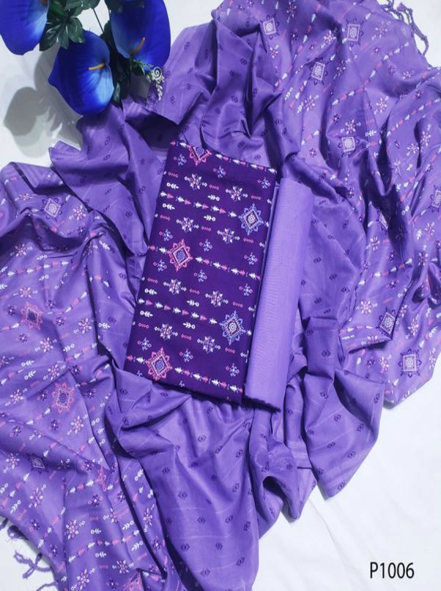 Royal Heritage Digital Print Premium Slab Cotton 3-Piece Set-P1006