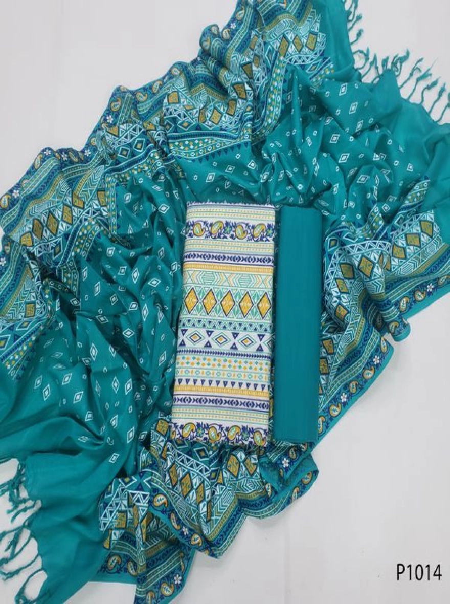 Royal Heritage Digital Print Premium Slab Cotton 3-Piece Set-P1014