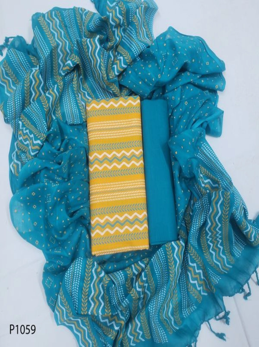 Royal Heritage Digital Print Premium Slab Cotton 3-Piece Set-P1059