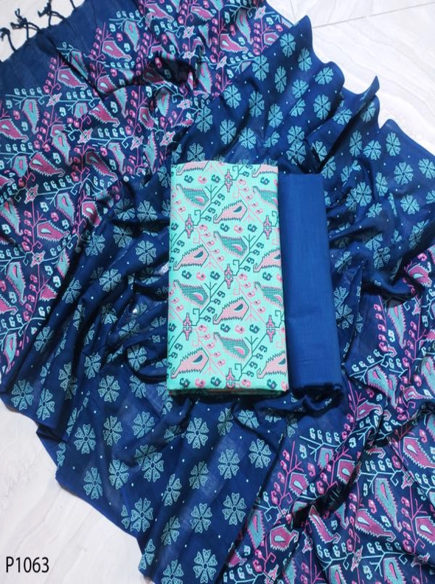 Royal Heritage Digital Print Premium Slab Cotton 3-Piece Set-P1063