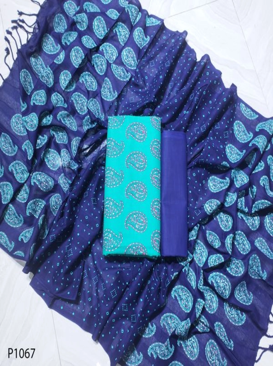 Royal Heritage Digital Print Premium Slab Cotton 3-Piece Set-P1067