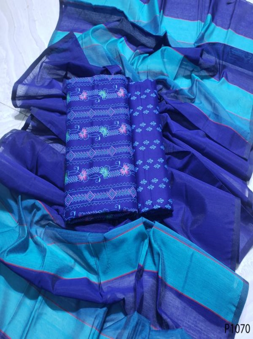 Royal Heritage Digital Print Premium Slab Cotton 3-Piece Set-P1070