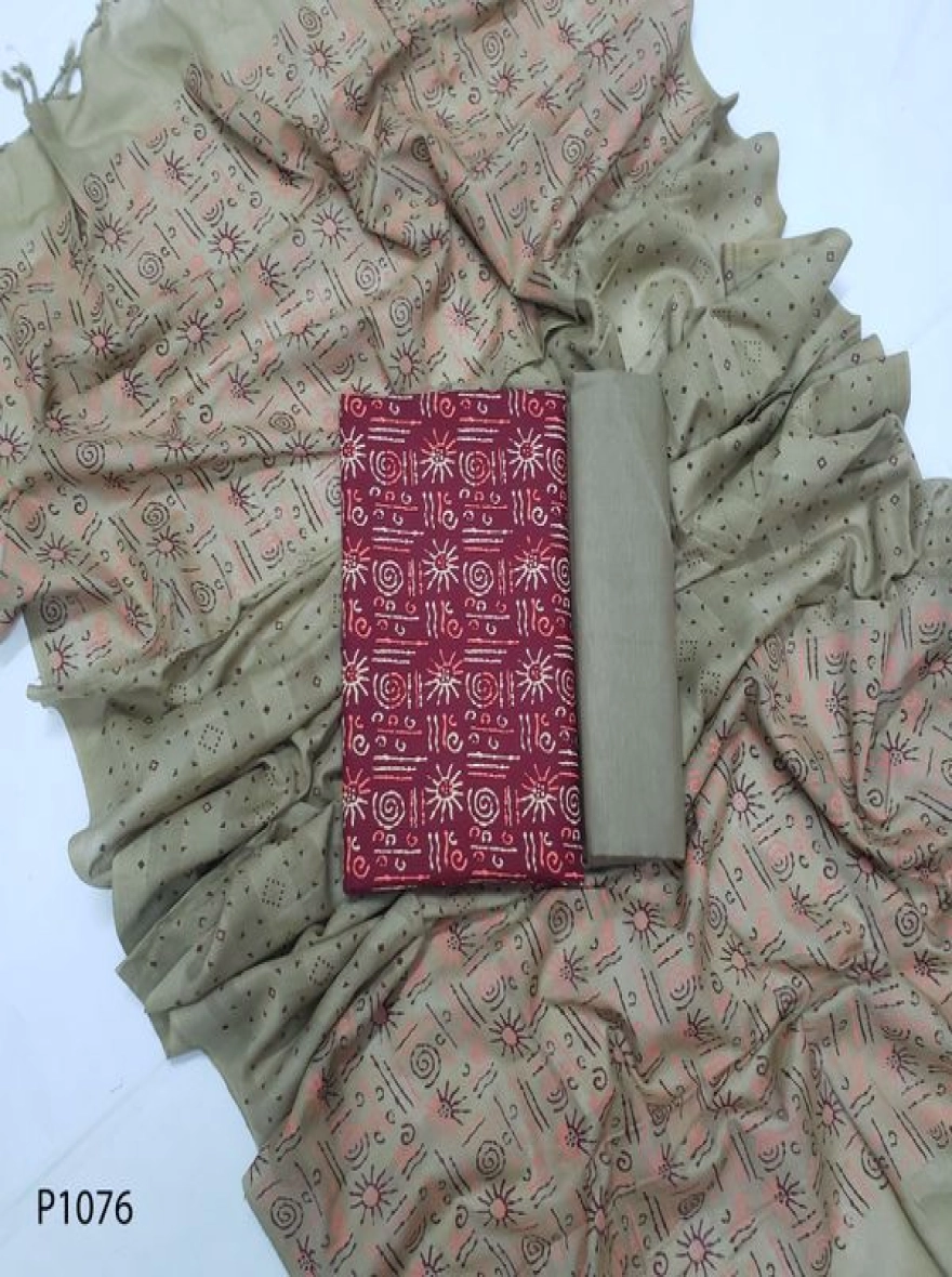 Royal Heritage Digital Print Premium Slab Cotton 3-Piece Set-P1076