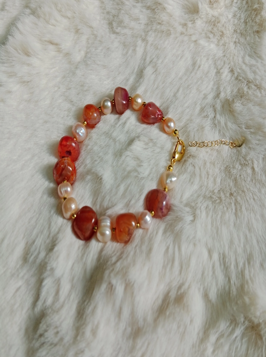 Pearl & Stone Combination Bracelet 
