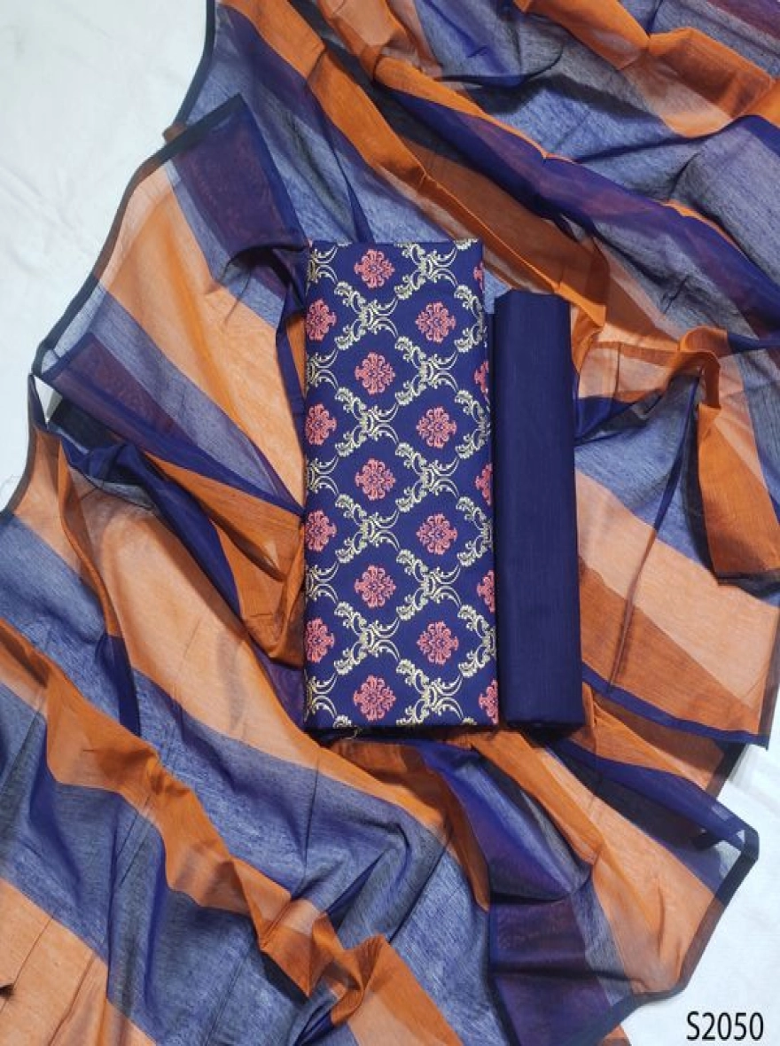 Premium Quality Unstitch 3 Pieces-S2050