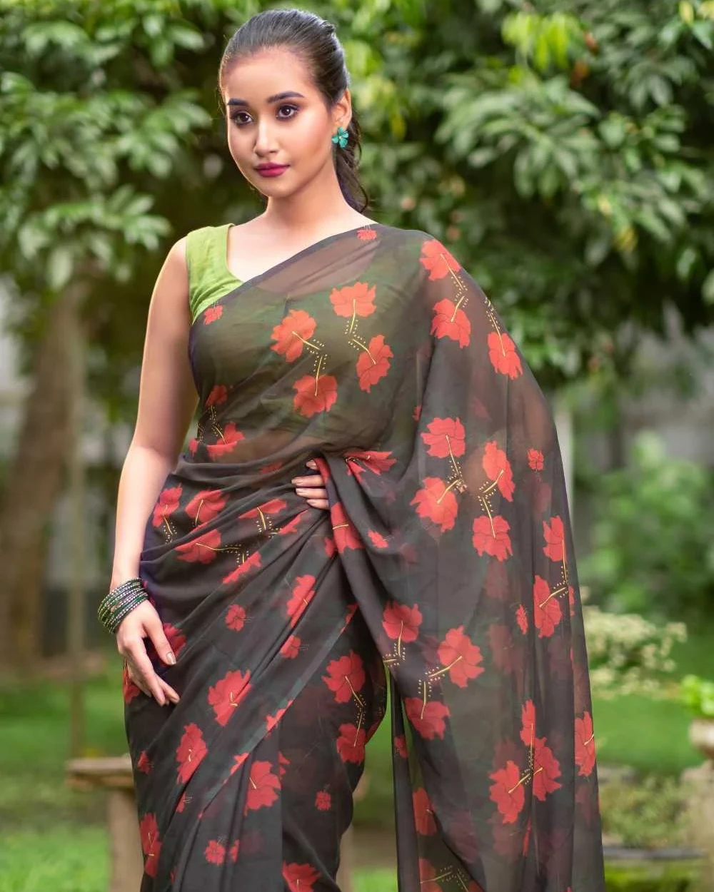 Joba Black Saree