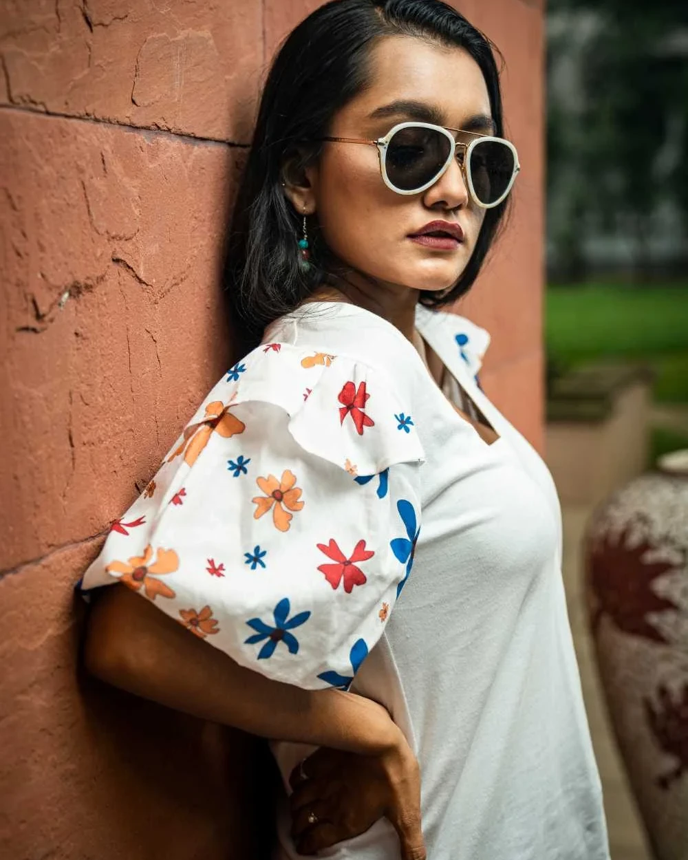 White Flower Blossom Short Tops