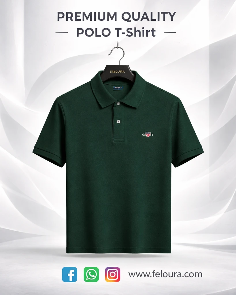 GANT Bottle Green POLO T-Shirt