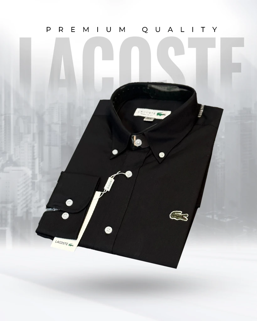Lacoste Premium Black Solid Shirt