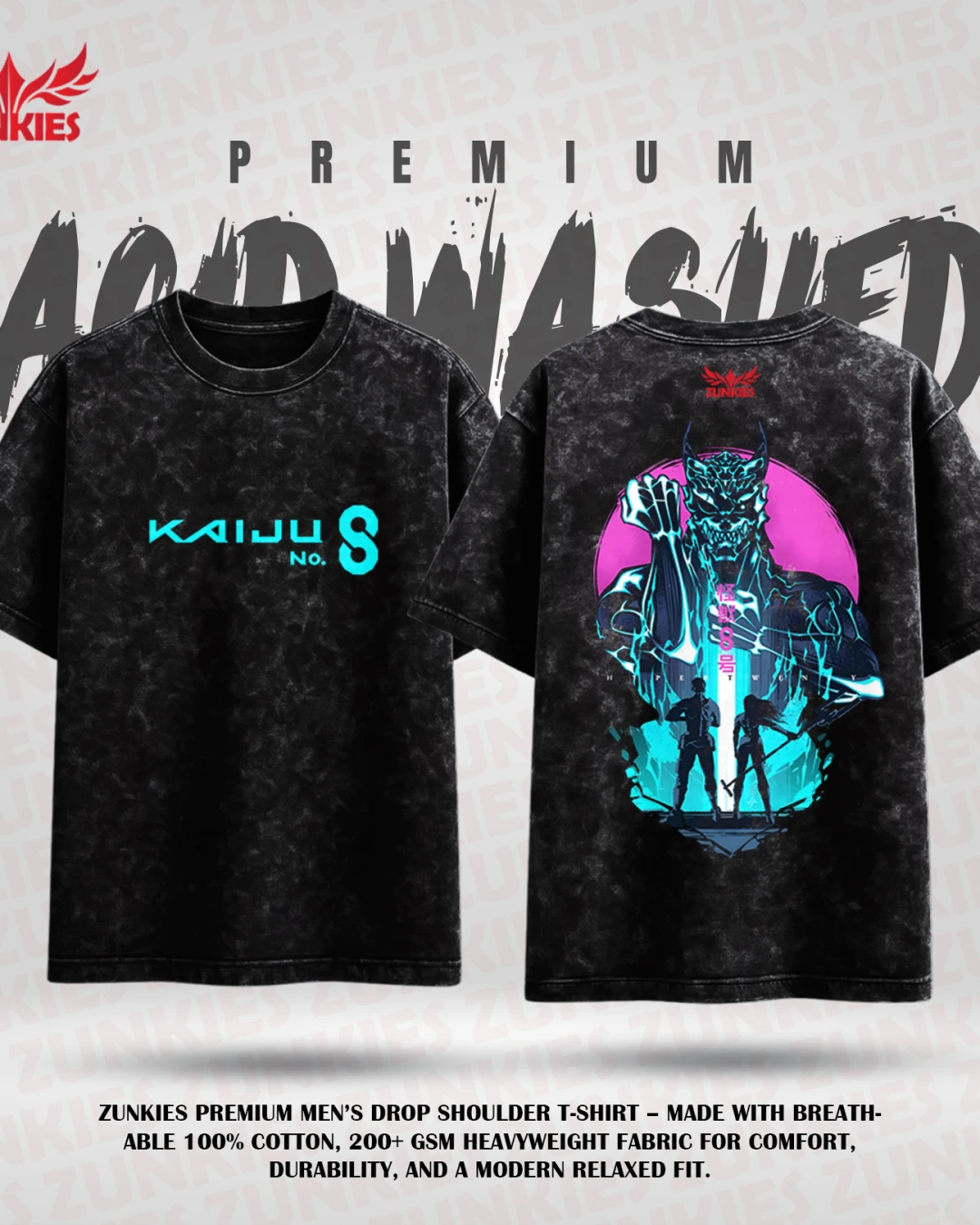 Kaiju No 8 - Zunkies Acid Washed Premium Collection 1