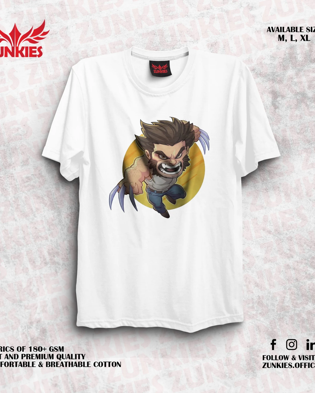 Wolverine - Zunkies Oversized Drop Shoulder White T-shirt