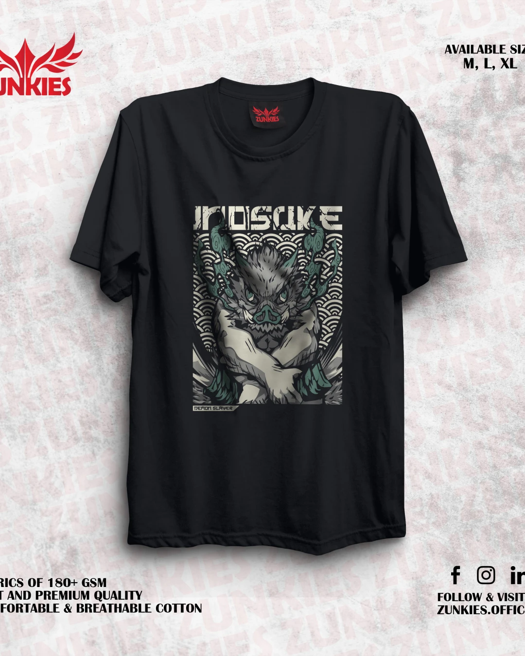 Demon Slayer - Zunkies Oversized Drop Shoulder T-shirt-1