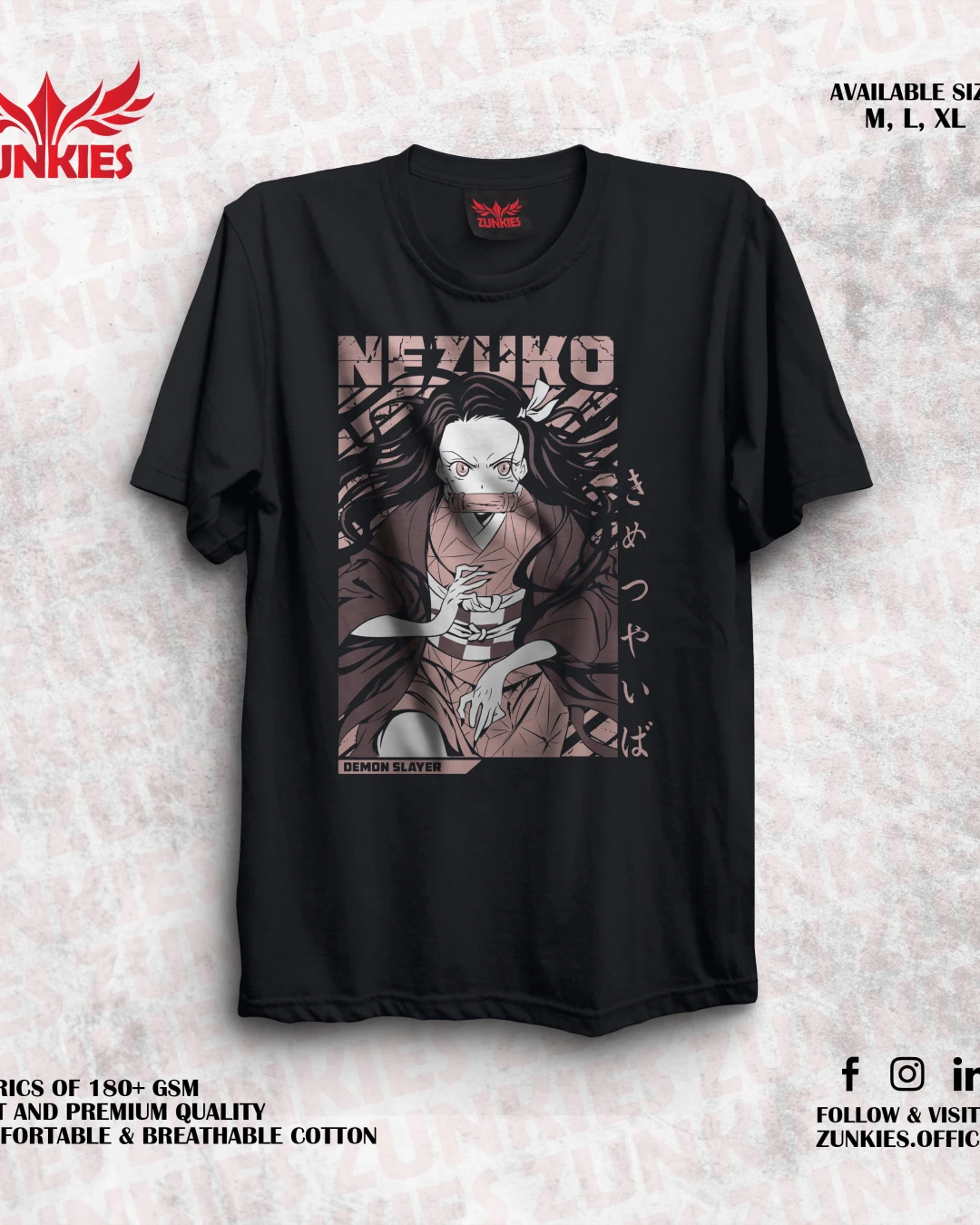 Demon Slayer - Zunkies Oversized Drop Shoulder T-shirt-5