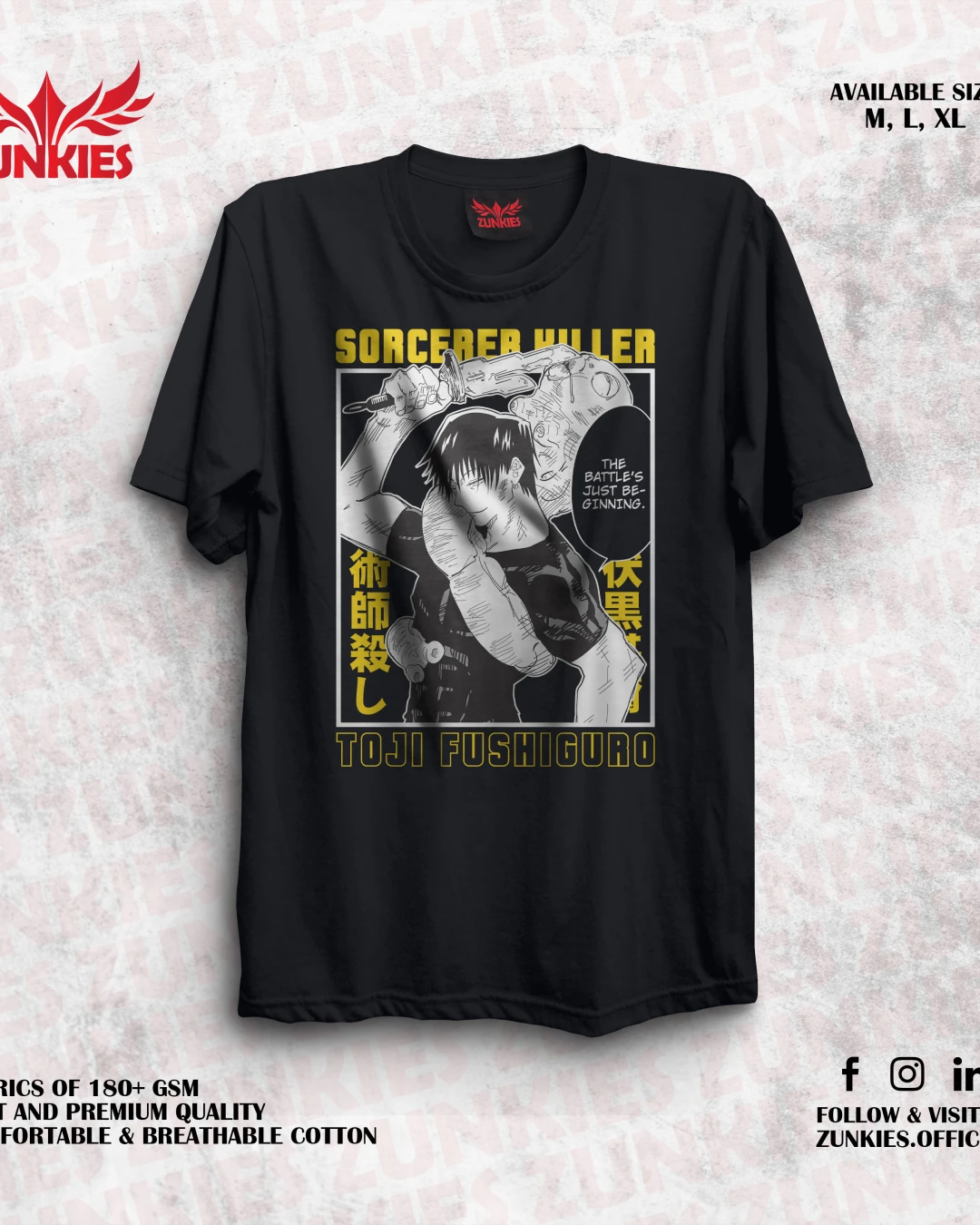 Jujutsu Kaisen - Zunkies Oversized Drop Shoulder T-shirt-2