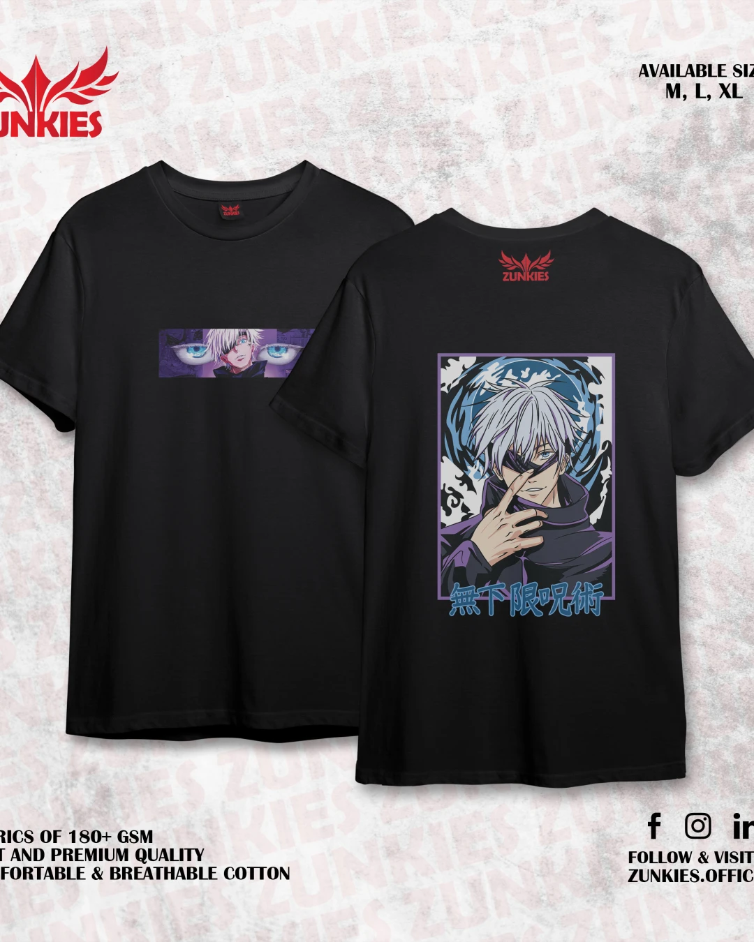 Jujutsu Kaisen - Zunkies Oversized Drop Shoulder T-shirt-3