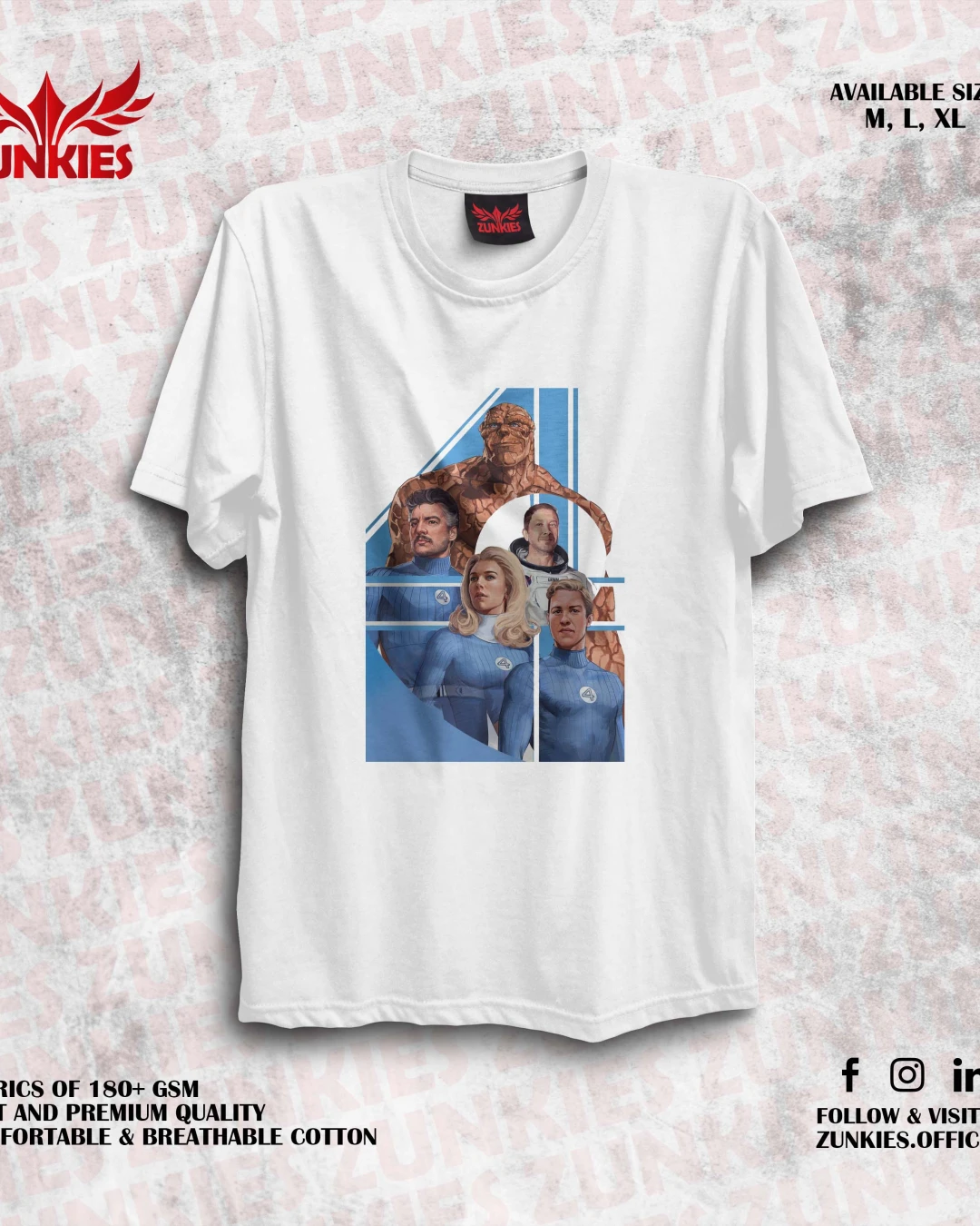 Fantastic Four - Zunkies Oversized Drop Shoulder T-shirt