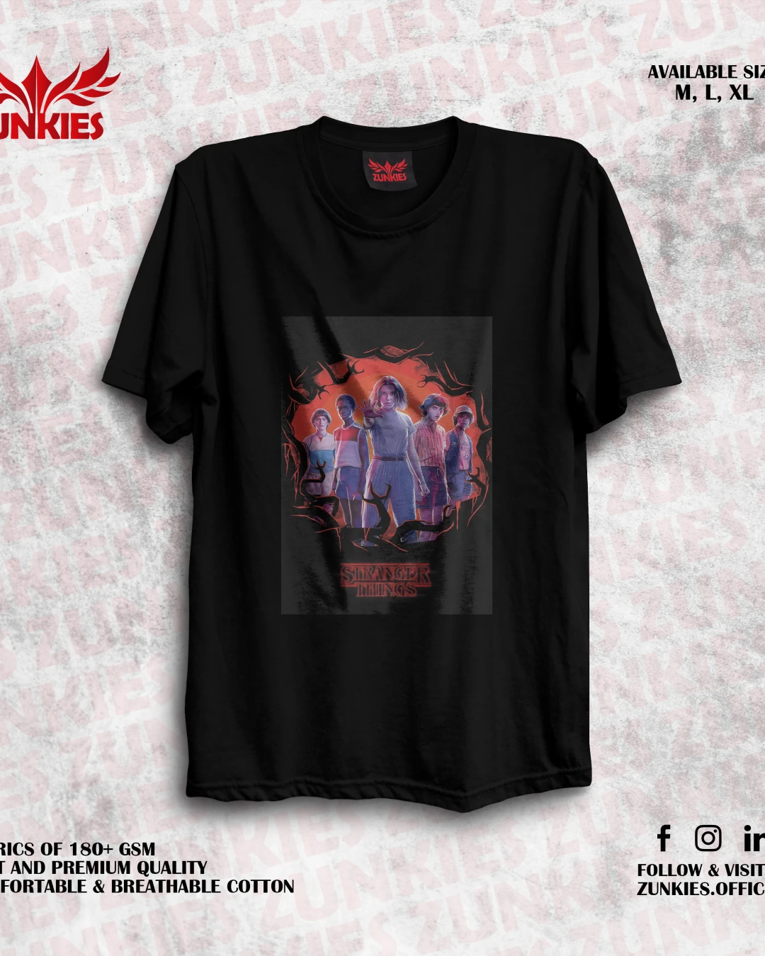 Stranger Things - Zunkies Oversized Drop Shoulder T-shirt