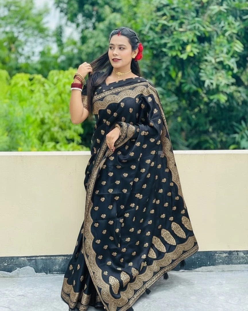 Midnight Onyx Saree