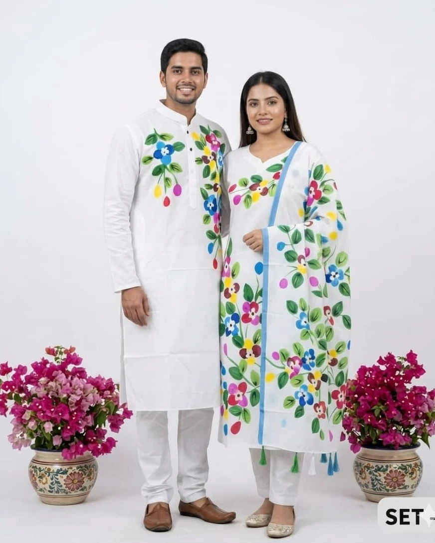 Pure White Garden Hand-Painted Floral Set