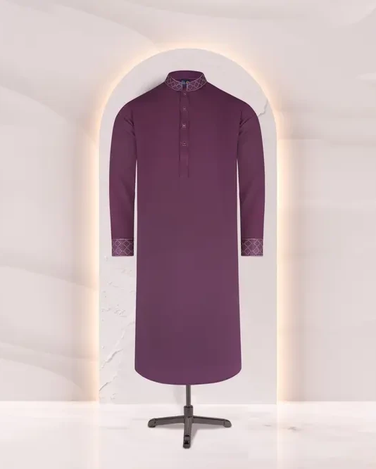 Chinese Chelly Cotton Panjabi (Purple)
