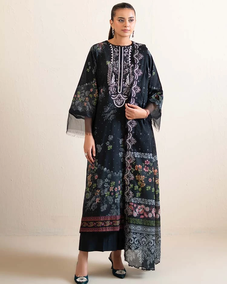 Pakistani Hania by Binaas Unstitched – Emerald Meadow Glow