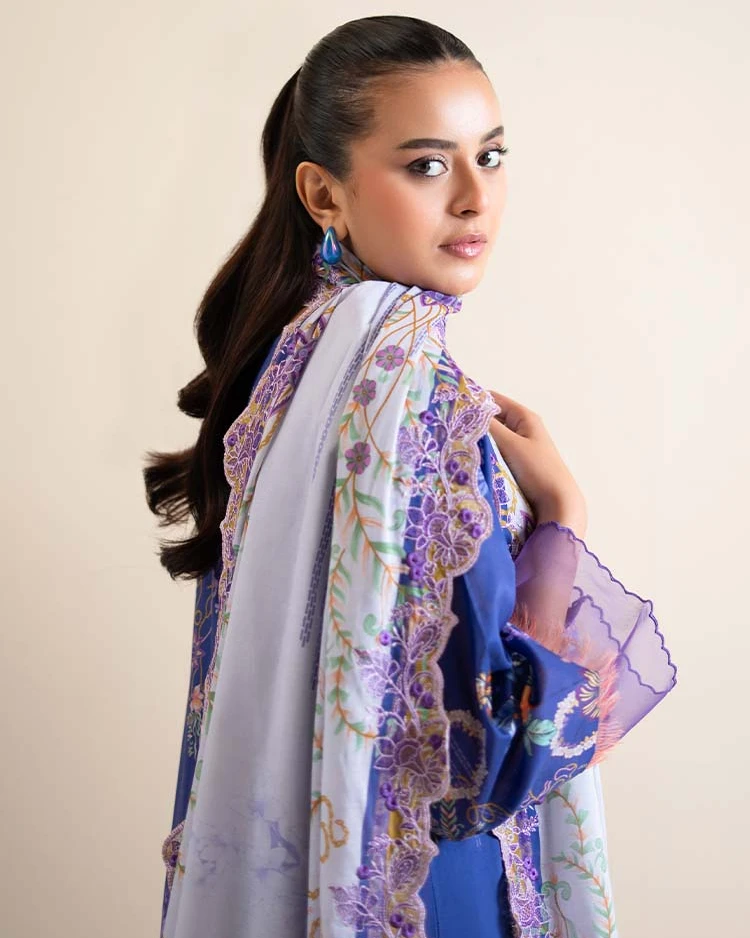 Pakistani Hania by Binaas Unstitched – Royal Indigo Dream