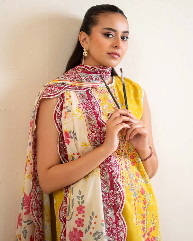 Pakistani Hania by Binaas Unstitched – Golden Marigold Essence
