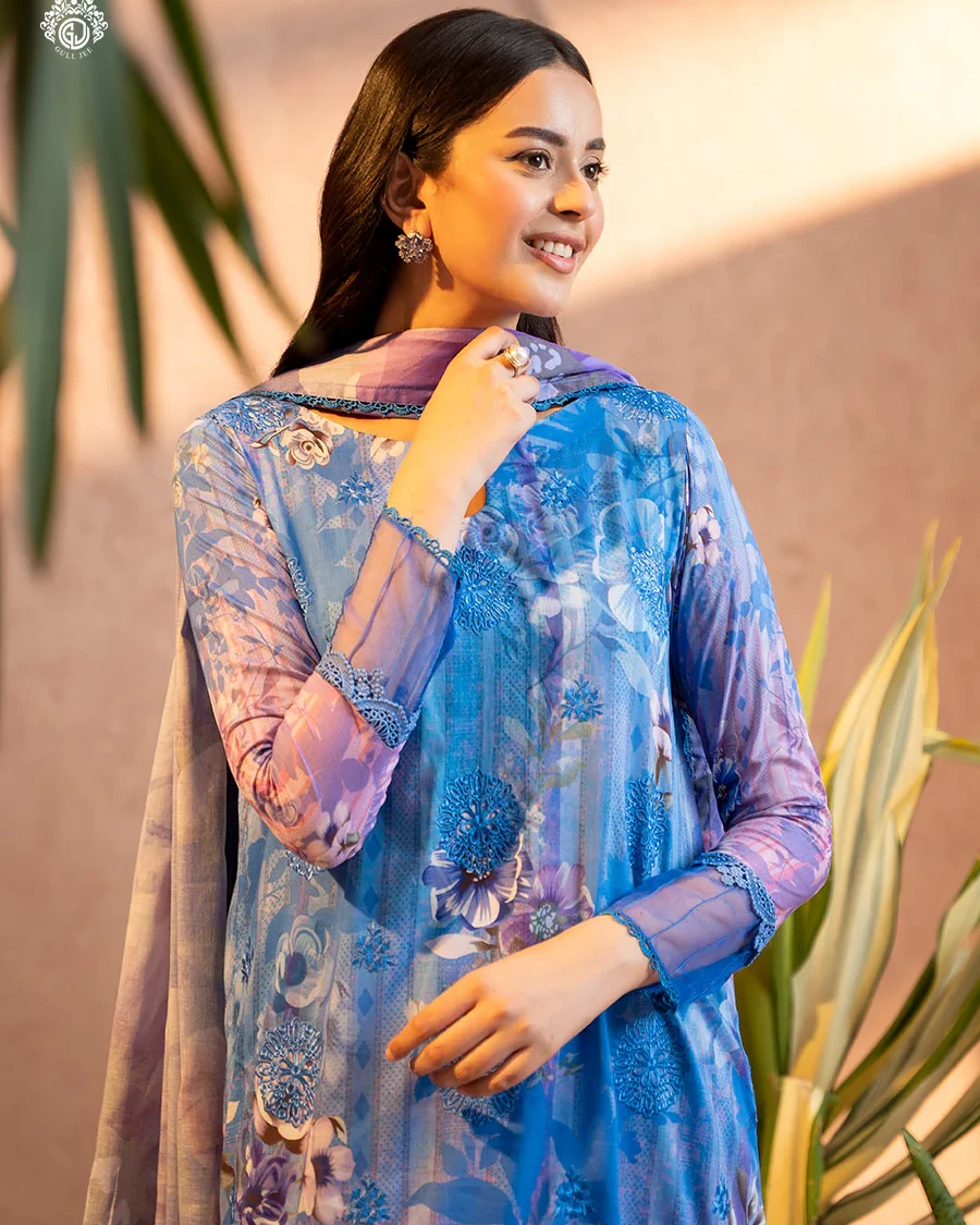 Pakistani Gullbano by Gull Jee Unstitched – Azure Mystic Bloom