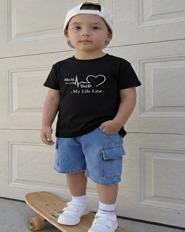 Premium Quality Denim Pants and T-Shirt Set for Kids-1050