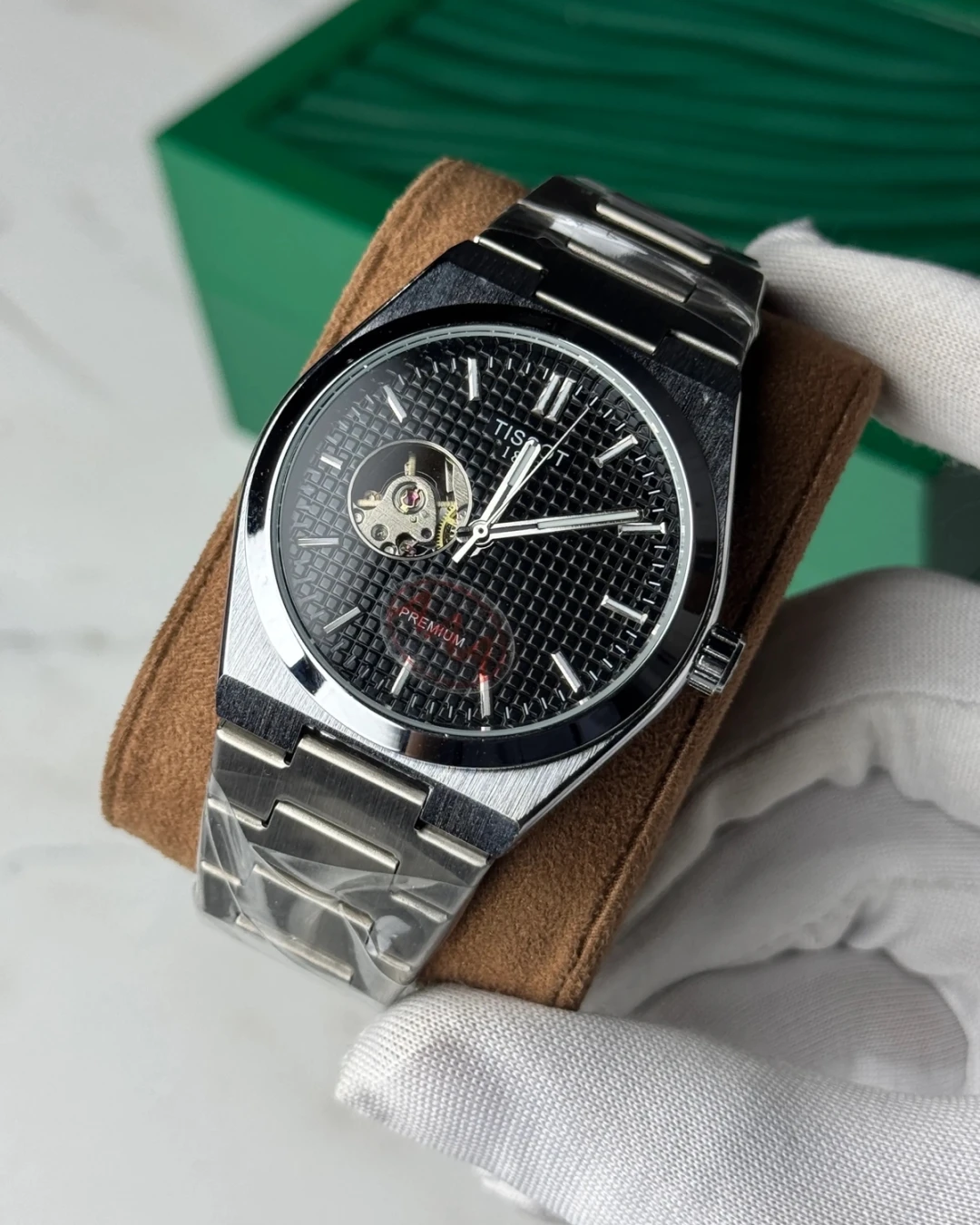 TISSOT PRX Open Heart Black Dial