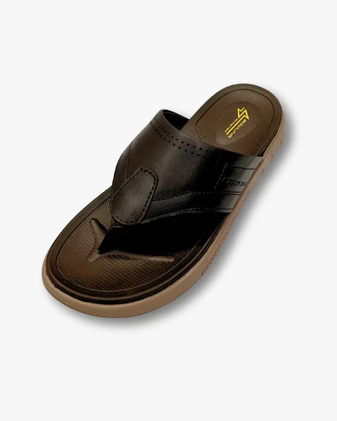 Bowling Booster Leather Sandal Coffee