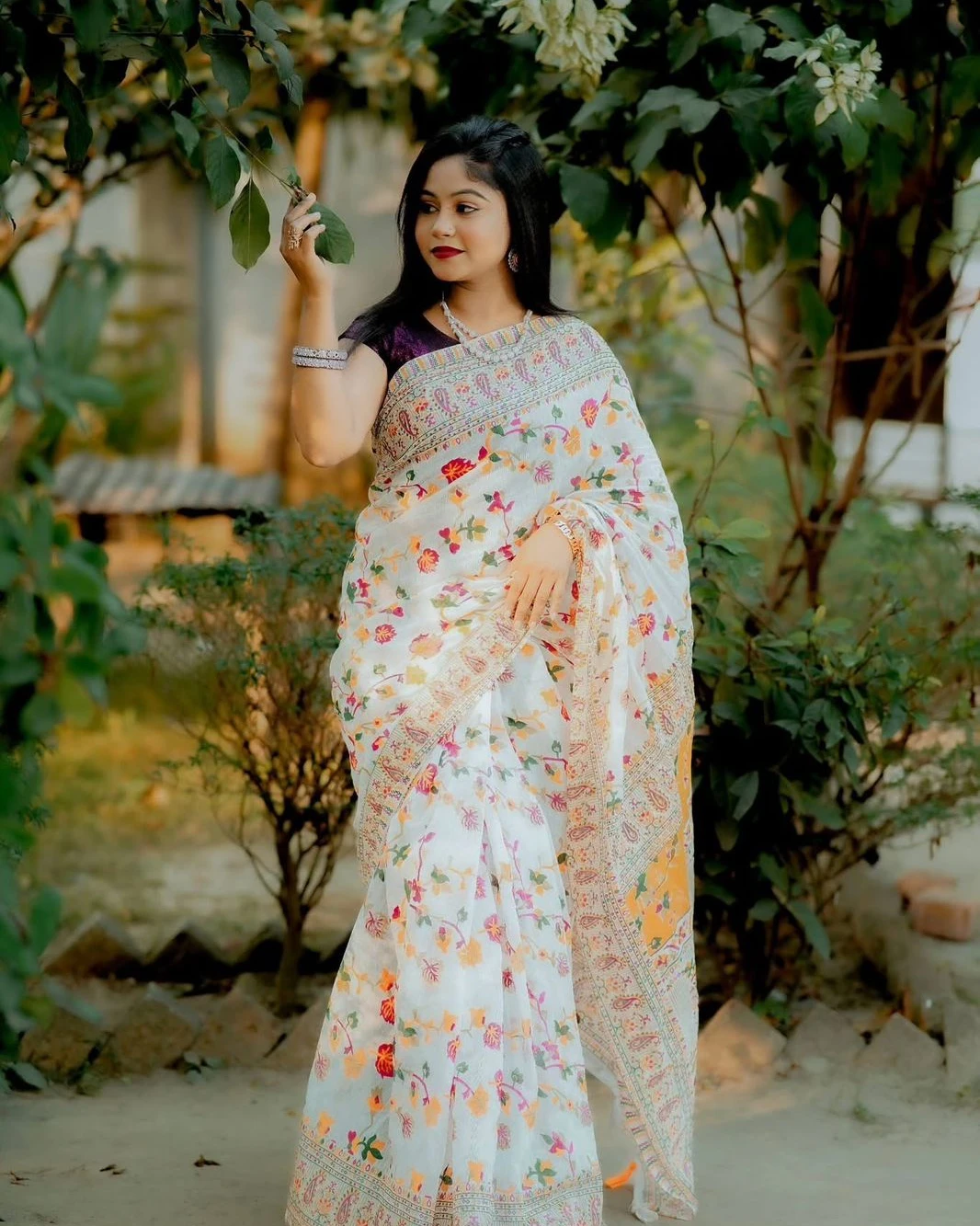 Vairal Afsan Print  Saree