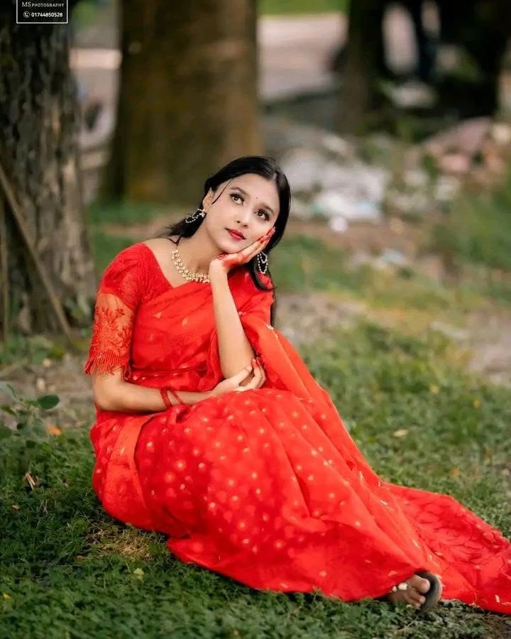 Traditional Nakful Jamdani Saree