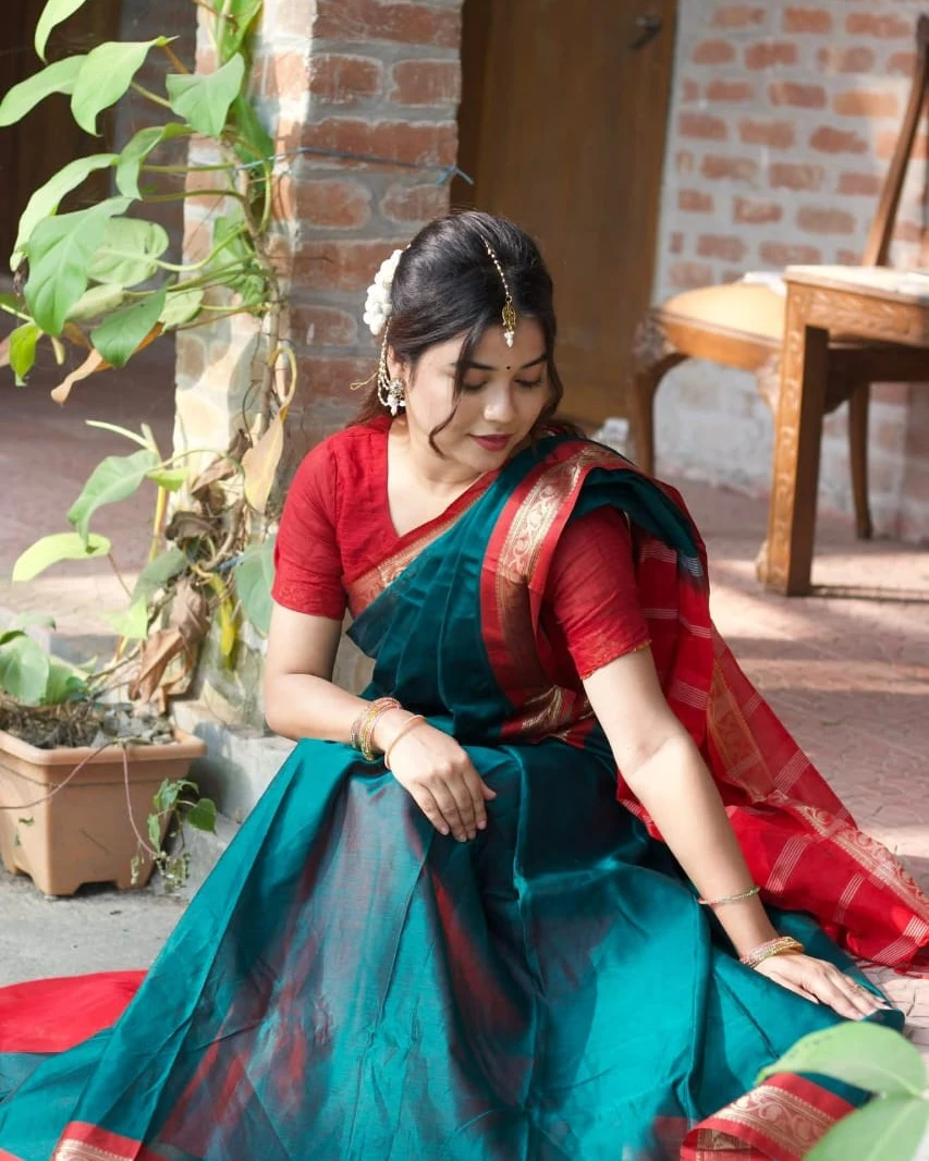 Tangail Tat Madurai Mercerized Cotton Saree-1