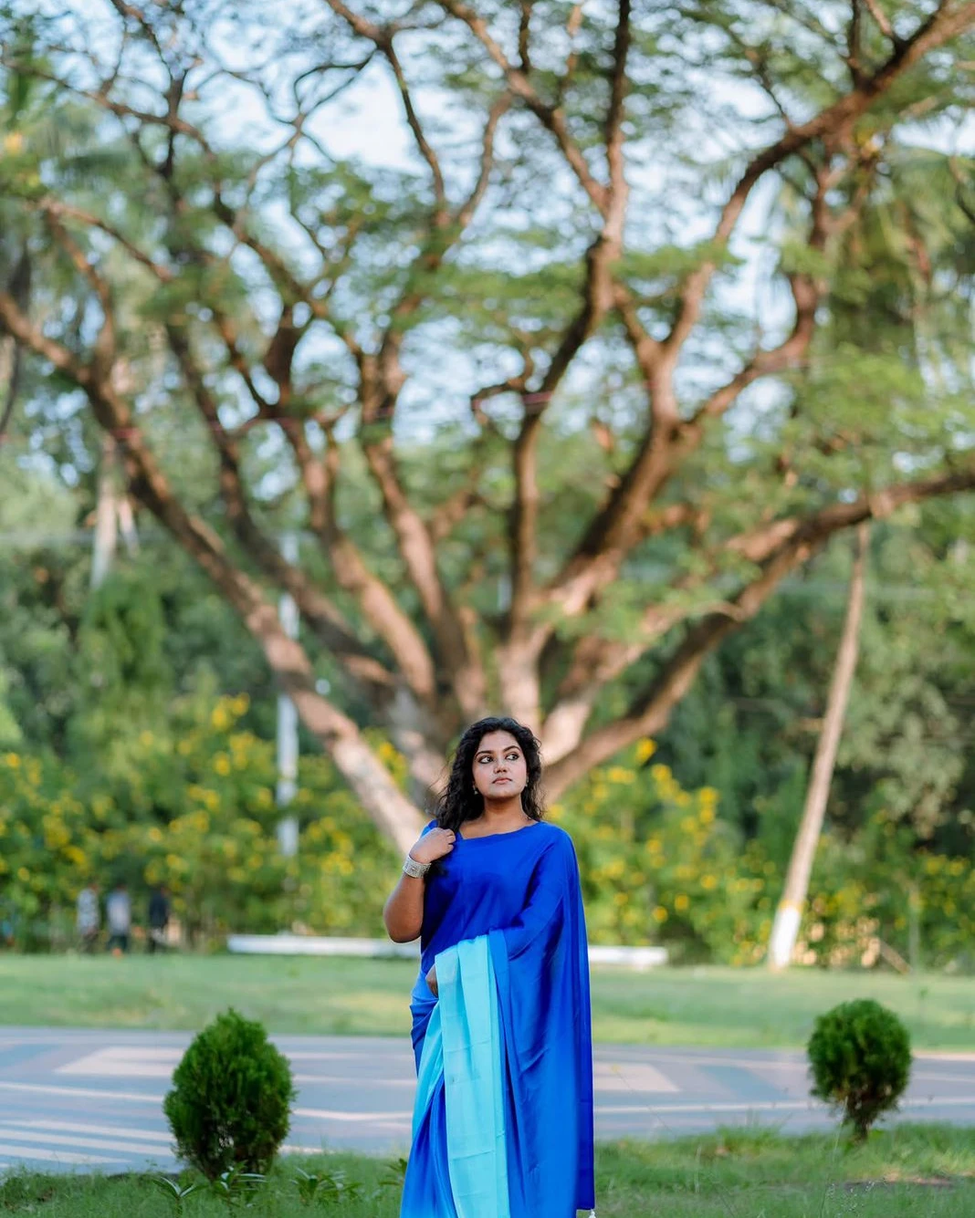Women's Chanderi Silk Digital Printed Tassel Saree