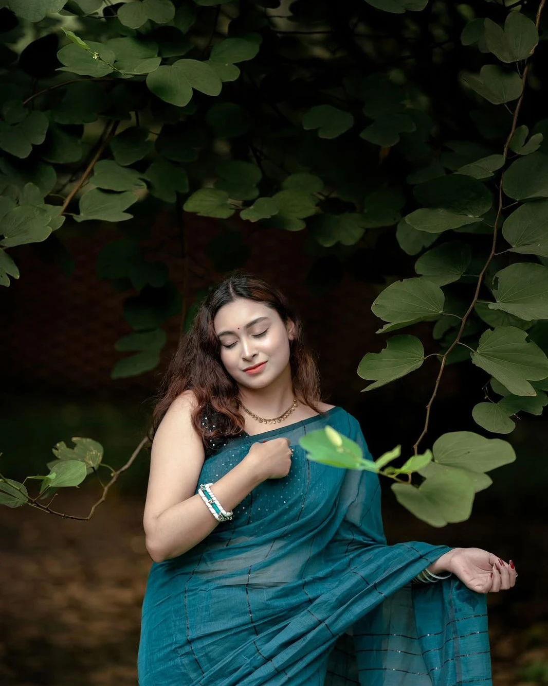 Women's Tangail Halfsilk Chumki Saree